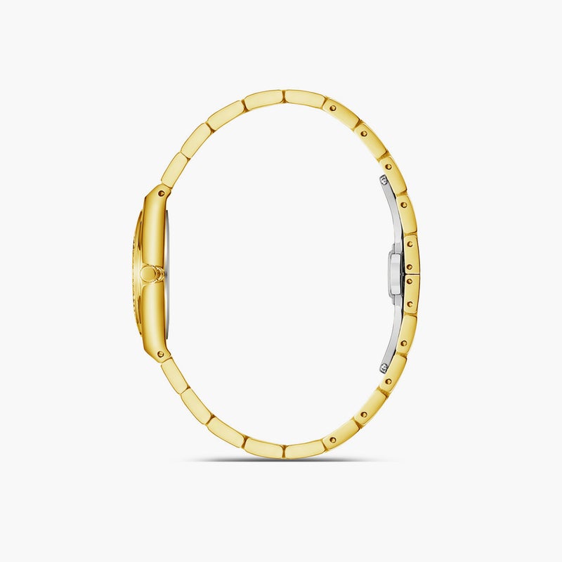 OMAX Gold Analog Watch with Turquoise Dial for Women - Image 2